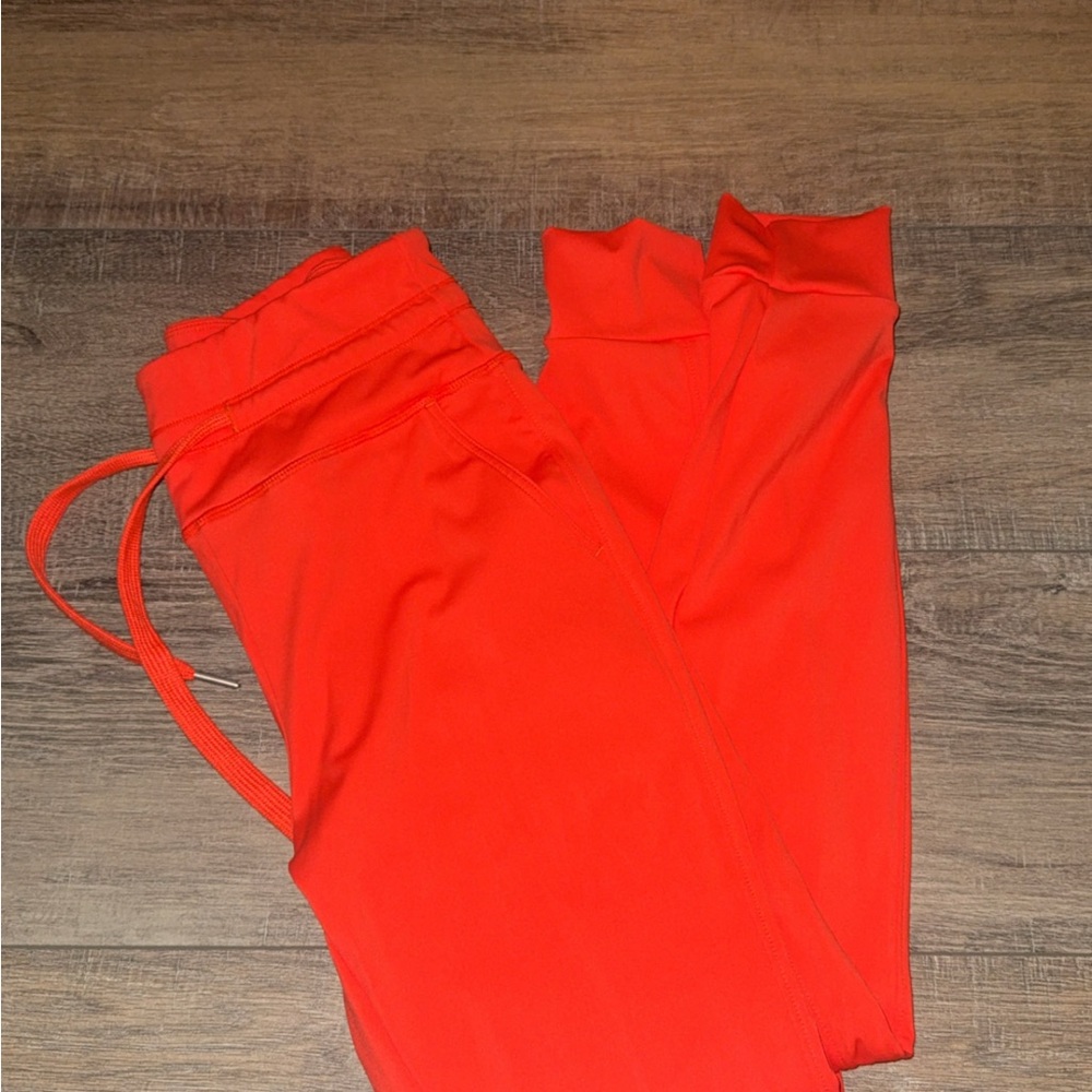 Bright Red Athletic Leggings